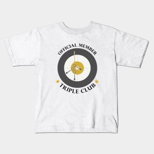 The "Triple Club" - Black Text Kids T-Shirt